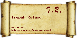 Trepák Roland névjegykártya